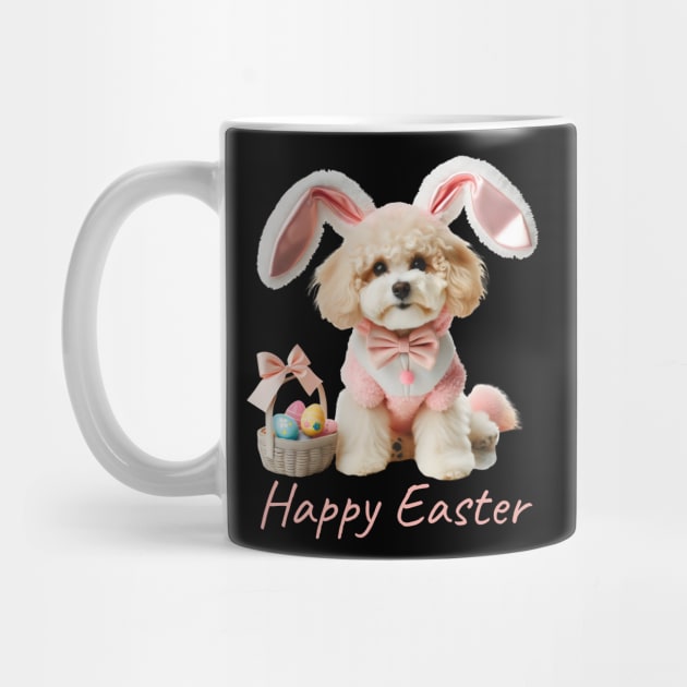 Easter bunny maltipoo by Ingridpd